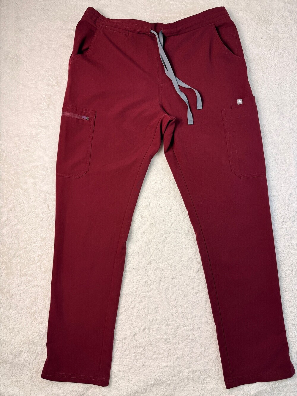 FIGS Yola 2.0 Technical Collection Scrub Pants Burgundy Size M TW2000R